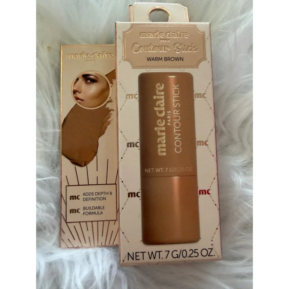Marie Claire Paris Contour Stick Warm Brown Buildable Formula 0.25 oz New